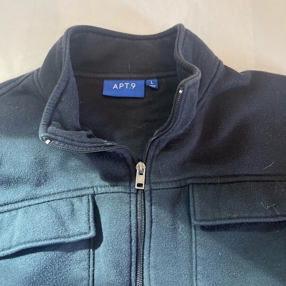 Apt 9 Men’s Black Zip Up Jacket Size L - Picture 7 of 8